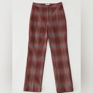 Urban Outfitters Plaid Notched Cropped Pant - US 4
